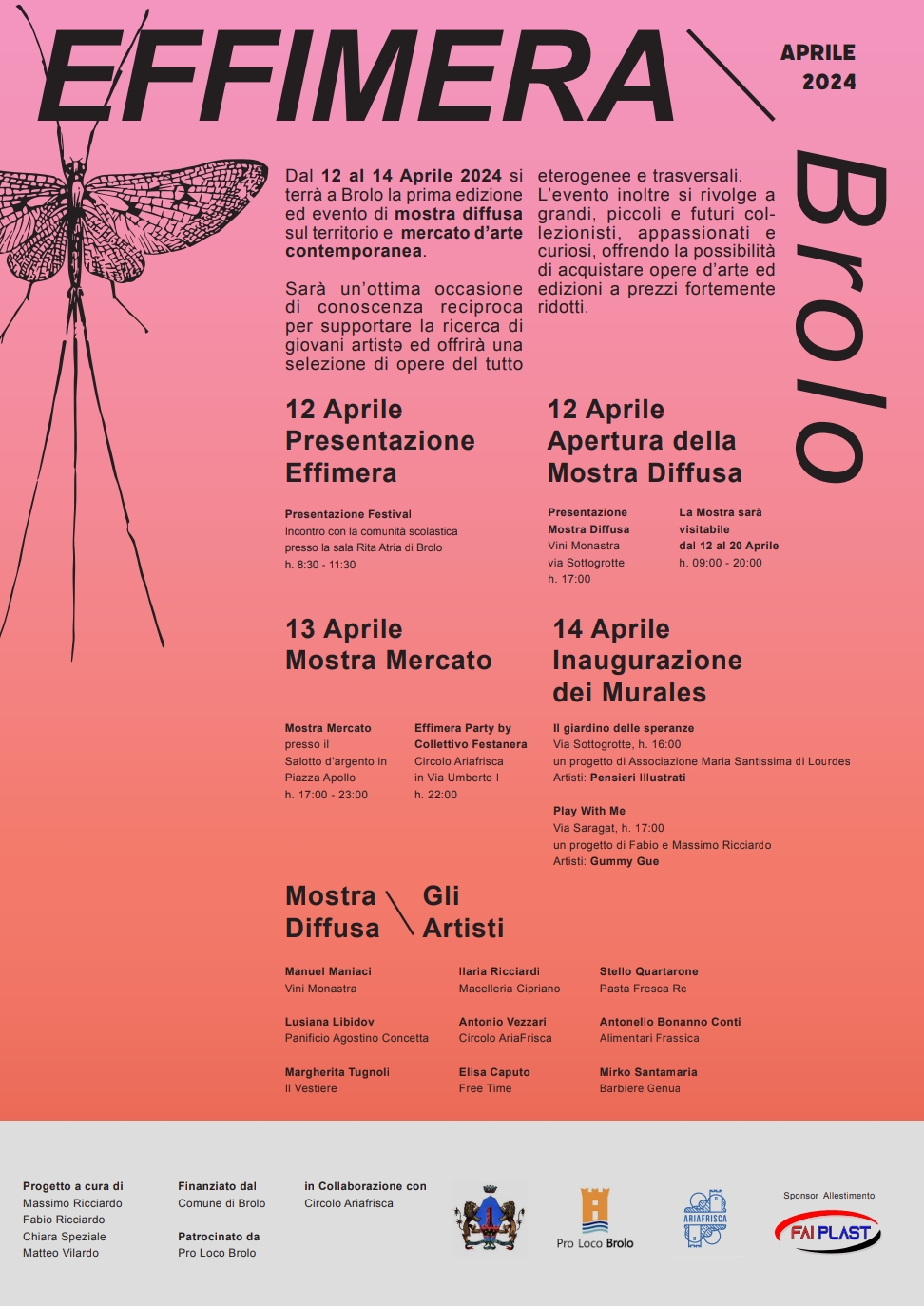 Brolo – Effimera Festival: dal 12 al 14 Aprile 2024 la prima edizione