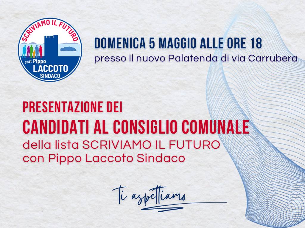 Brolo – Elezioni 2024: domenica il candidato Pippo Laccoto presenta la  lista“Scriviano il Futuro”